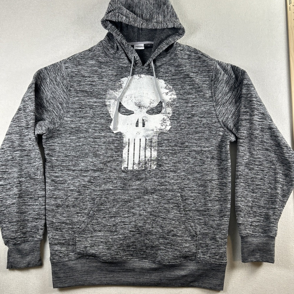 Marvel‎ Punisher Skull Symbol Men Hoodie With Drawstring And Pockets Size XL